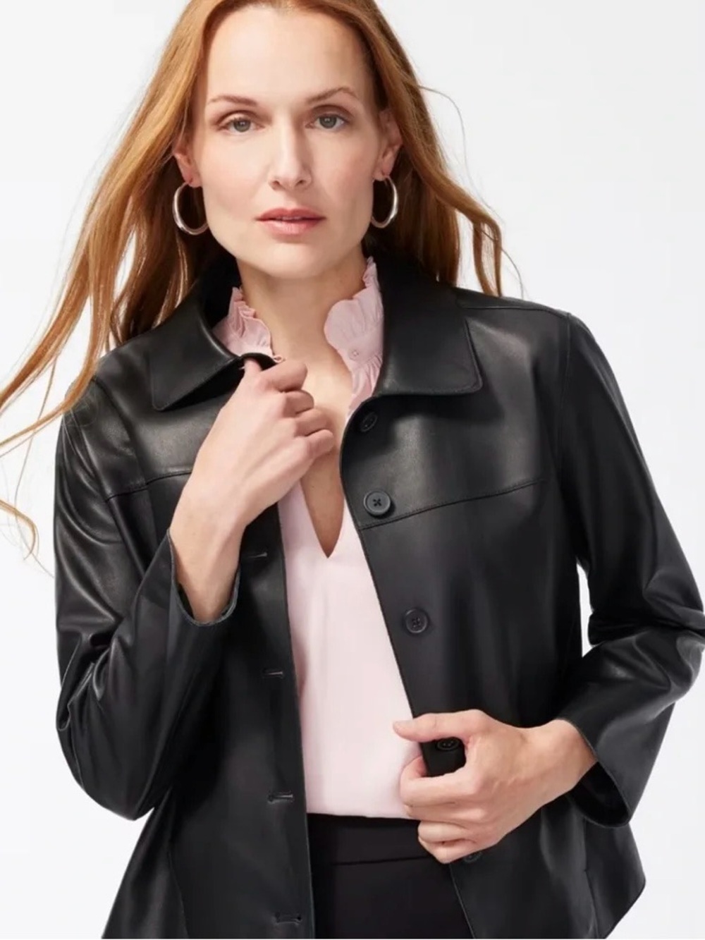 Chico’s Black Label. Chico’s Black Label cropped leather jacket, size 18. Every